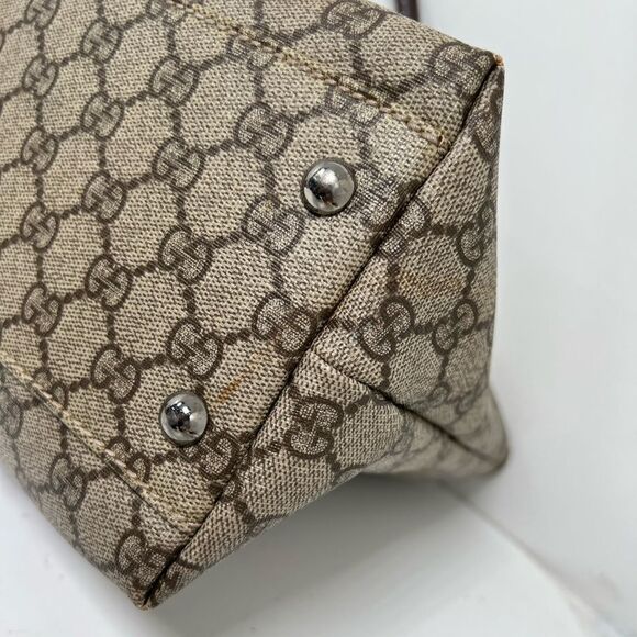 GUCCI GG Supreme Tote Bag PVC Beige - Picture 5 of 15